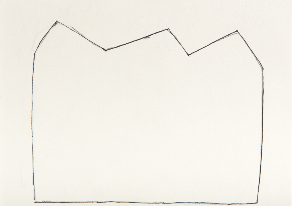 Zeichnung, o.T., 1988, 11x16 cm, Bleistift auf Papier
